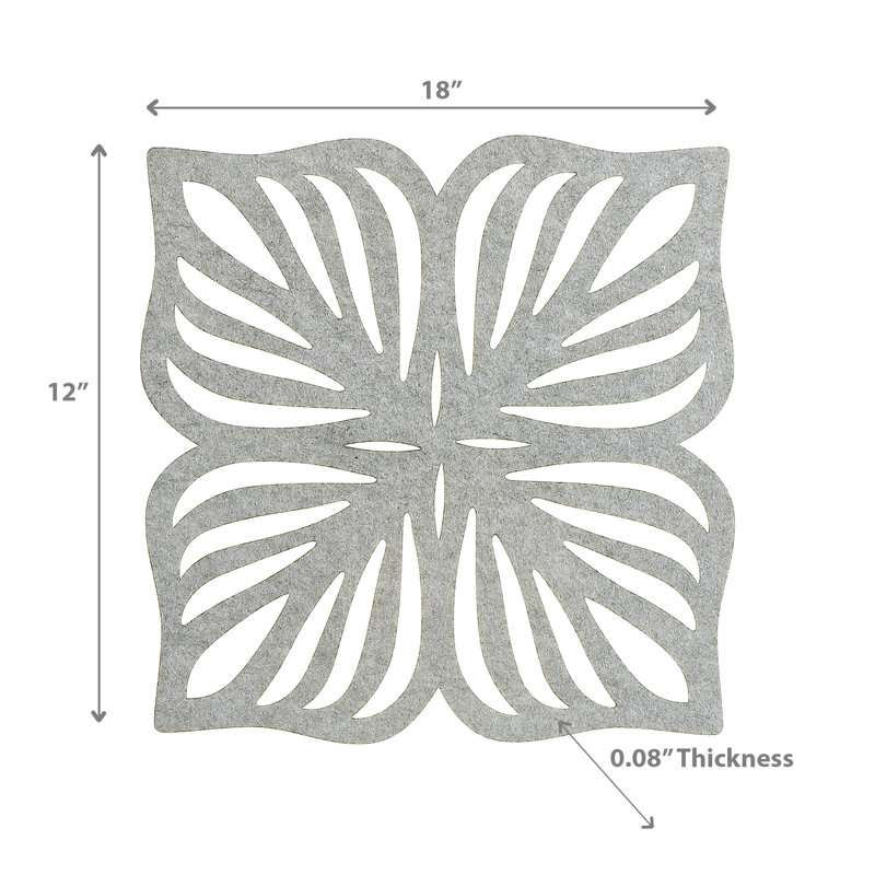 Felt Geometric Placemat, Gray