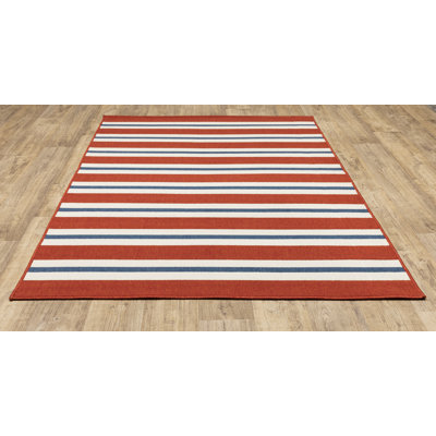 Deltana Striped Indoor / Outdoor Rug