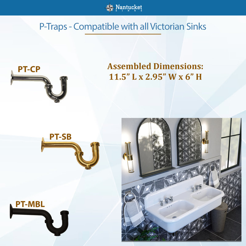 Victorian 19.5'' L Bathroom Sink, White