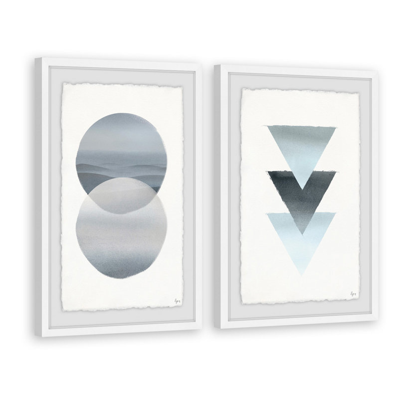 « dark lights light diptych », ensemble de 2 reproductions de peintures à l’aquarelle encadrées, H 24 po x l 16 po x L 1,5 po