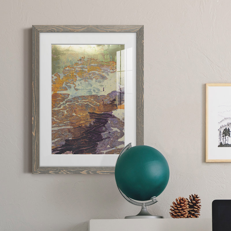 Cadre de qualité supérieure Monet's Landscape VII - prêt à accrocher, H 20 po x l 17 po x P 1 po, Gris