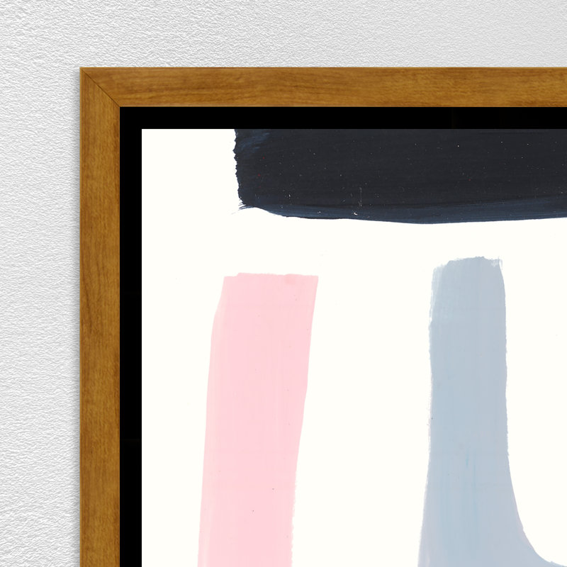 «Colorful Lines III» par Bella Lane - peinture sur toile à cadre flottant, H 33,75 po x l 25,75 po, Image au gel brossé