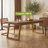 63" Solid Wood Dining Table, Rustic Farmhouse Rectangular Kitchen Table, Natural Brown Wood Table For 4-6
