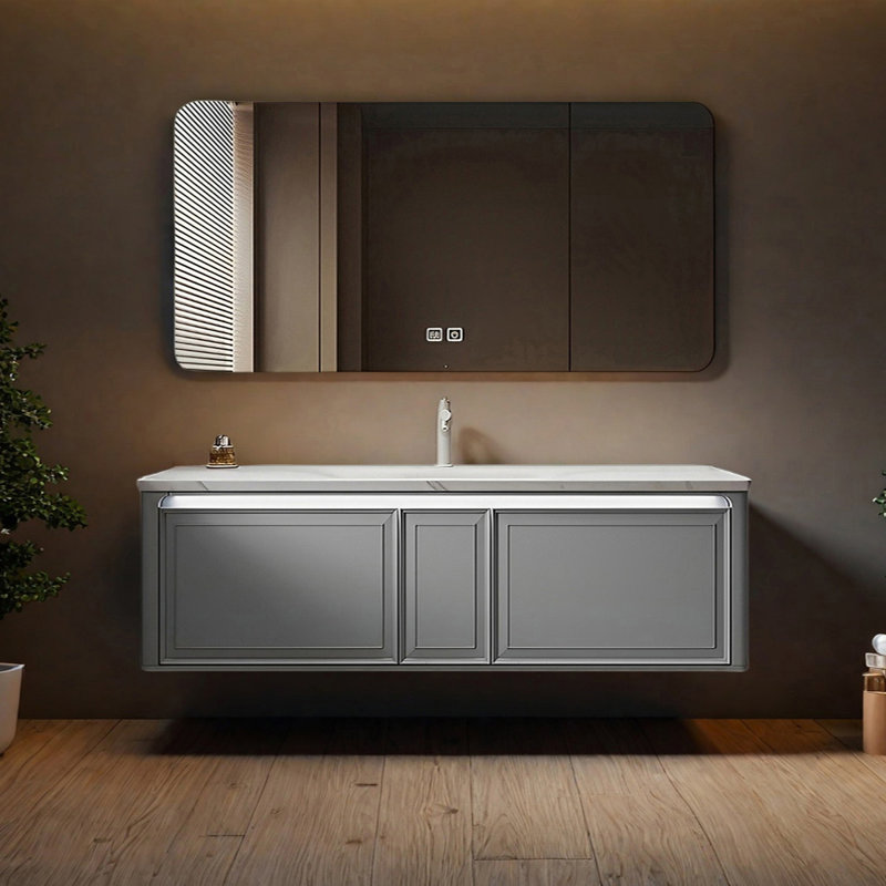 Armoire de salle de bain française, H 19,68 po x l 62,99 po x P 19,68 po