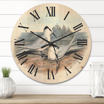 Horloge murale oiseaux en forêt