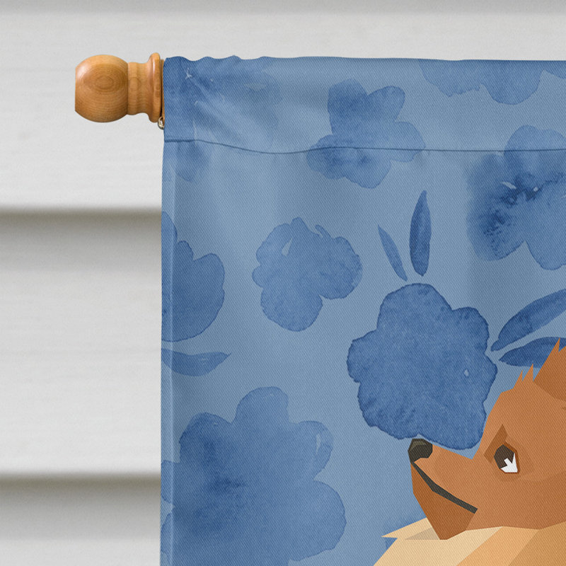 Caniche en polyester à 2 côtés 40 x 28 po standard welcome drapeau maison, Loulou de Poméranie 1