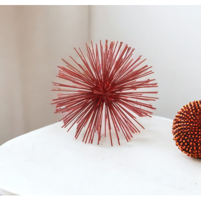 10" Antique Gold Finish Large Urchin Sphere