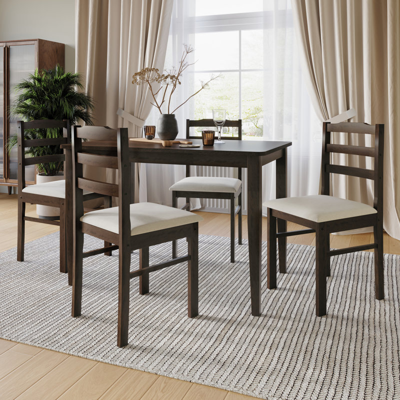 Ensemble repas 5 pièces Jakarie, Brun foncé, Gris clair