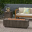 Micheal 15'' H x 48'' L Cast Iron Propane Outdoor Fire Pit Table
