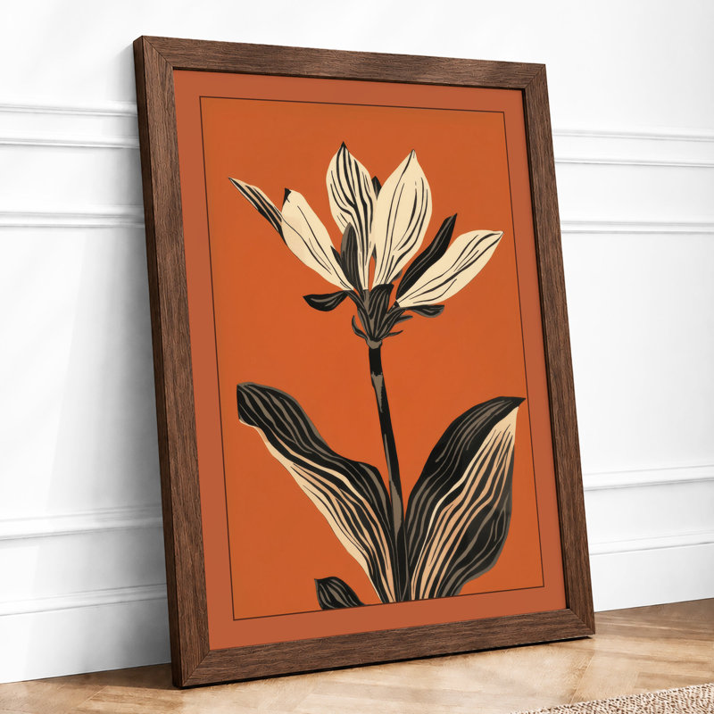 Stylized Bloom Botanical - Print, Walnut, A4 - 29.7 x 21.0 cm