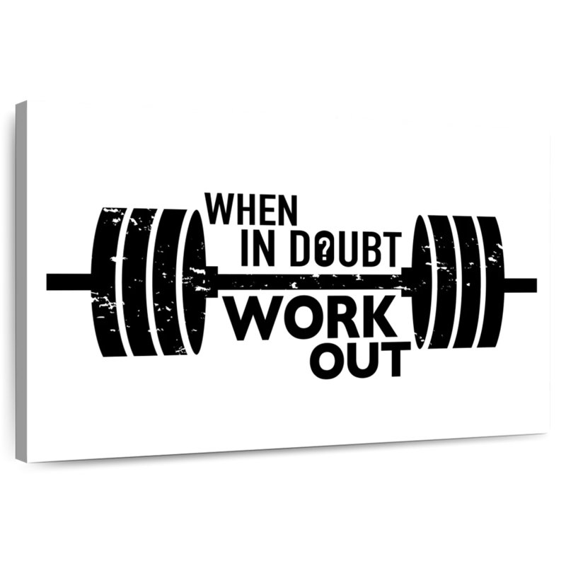 Kema When In Doubt Work Out, 8" H x 12" W