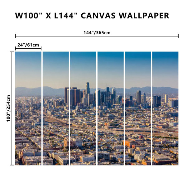 Ivy Bronx Peel and Stick Wallpaper Wall Mural Downtown Los Angeles ...
