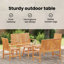  Garden Lounge Set 3 Pcs Brown Solid Acacia Wood