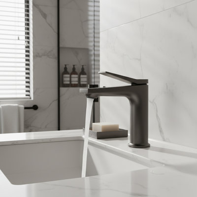 Robinet de lavabo de salle de bain à un trou avec poignée simple
