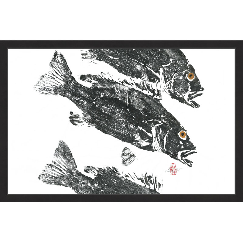 « el trio », reproduction d’art encadrée, H 24 po x l 36 po x P 1,5 po