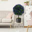 Ensemble de 2 boules topiaires artificielles roses 22 po