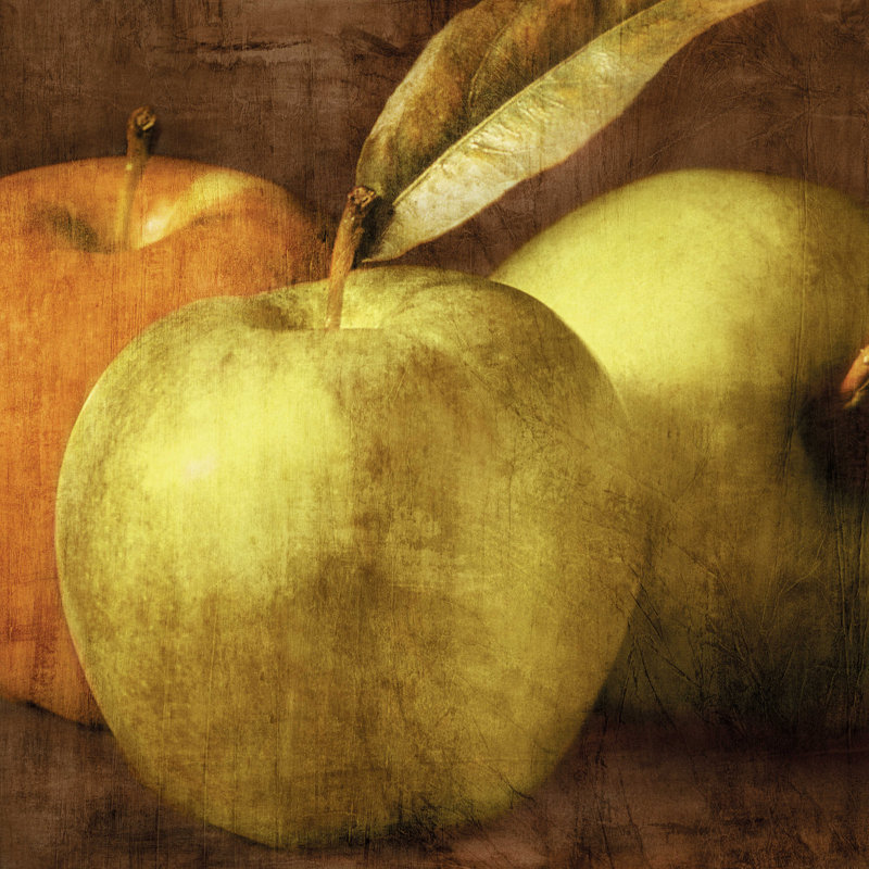 " Apples " by Caroline Kelly, 12" H x 12" W