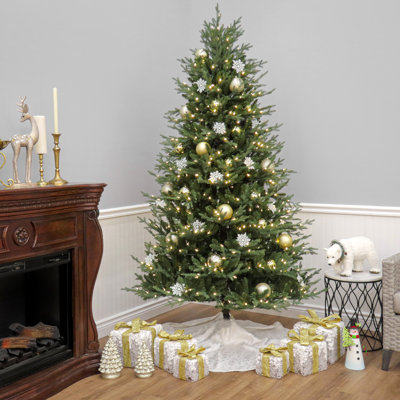 7.5 ft. Pre-Lit Wenatchee Fir Tree with LED Lights