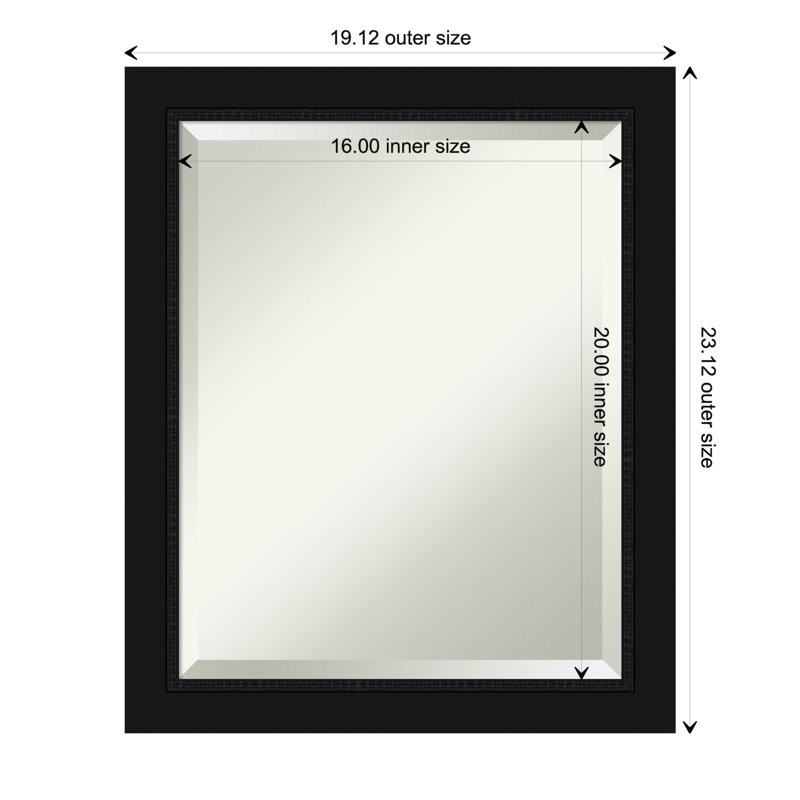Miroir de salle de bain Hamlan, 23,12 po x 19,12 po