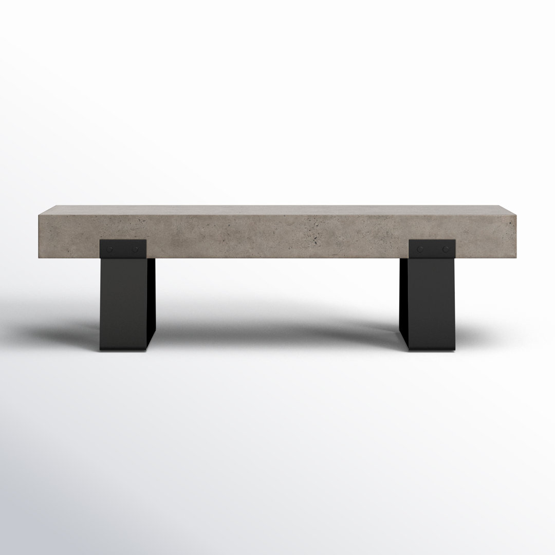 Kareen 62" Concrete Outdoor Bench AllModern