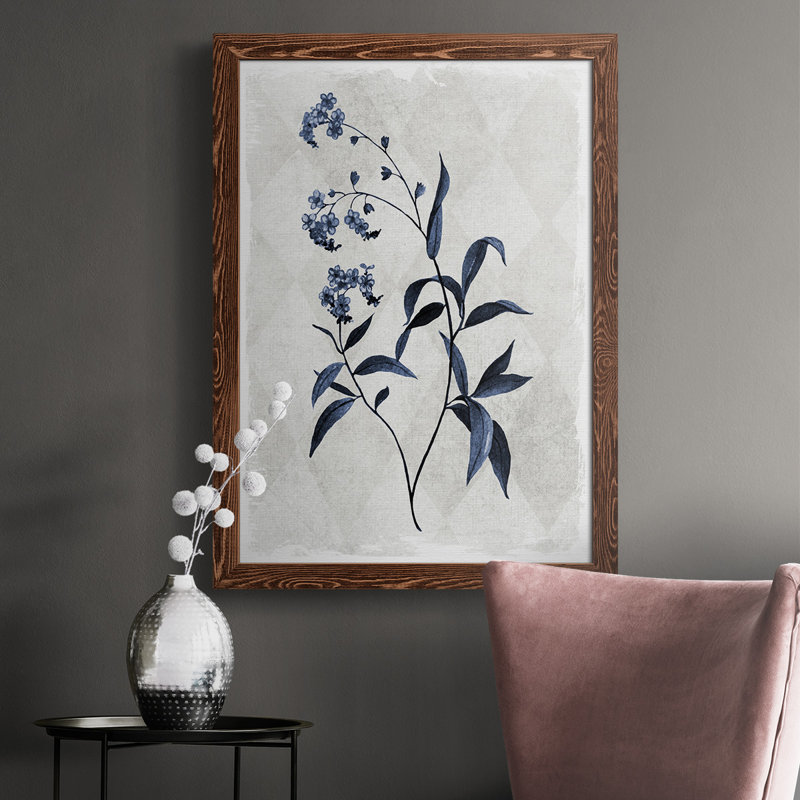 Harlequin Botanical I, reproduction d'art sur toile, H 37,5 po x l 27,5 po x P 1 po, Cadre érable