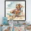 «Dog Lounging on the Beach with Sun Sun III», reproduction sur toile-86808584-110955151