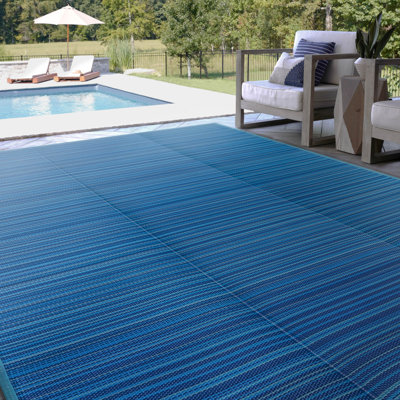 Tapis intérieur / extérieur à rayures Aafiya