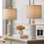 24.5"Rustic Farmhouse Resin Touch Lamp with USB Port for Living Room,Bedroom Bedside (Bulb Included)