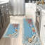 Tapis de cuisine bleu, ensemble de 2 pièces pour décoration nautique