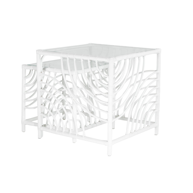 Tables gigognes 2 pièces  Swirl, Blanc