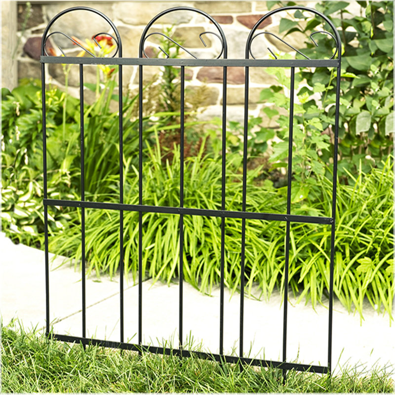 Black Metal Decorative Garden Border Fence