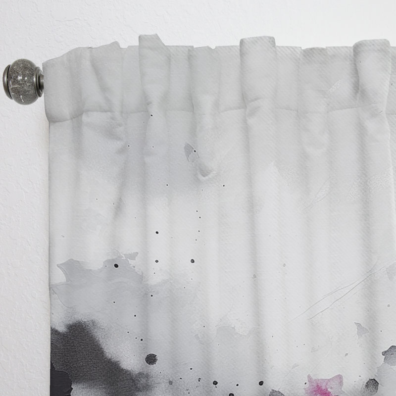 Grovebury - Bold Circles And Marble Fusion I - Abstract Marble Curtain - Velvet Room Darkening - 1 panel, 52" W x 108" L