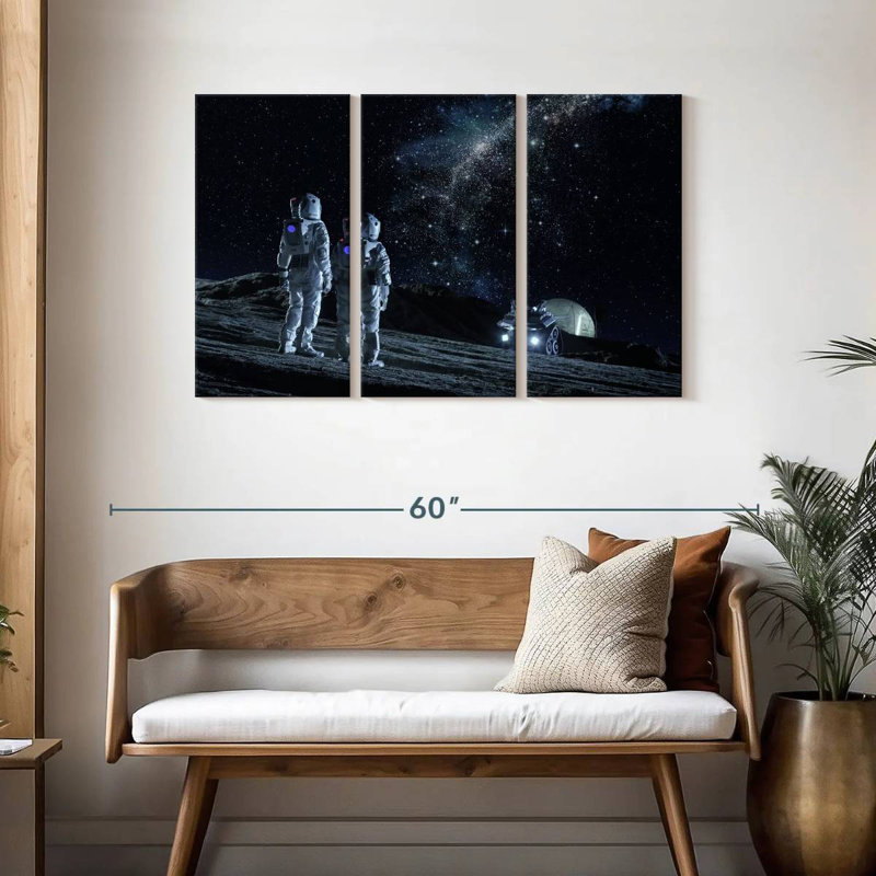 Oberle Lunar Base Astronauts, 28" H x 45" W