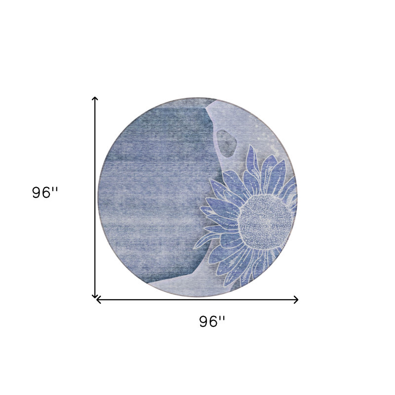 Tapis rond 8 po Indigo