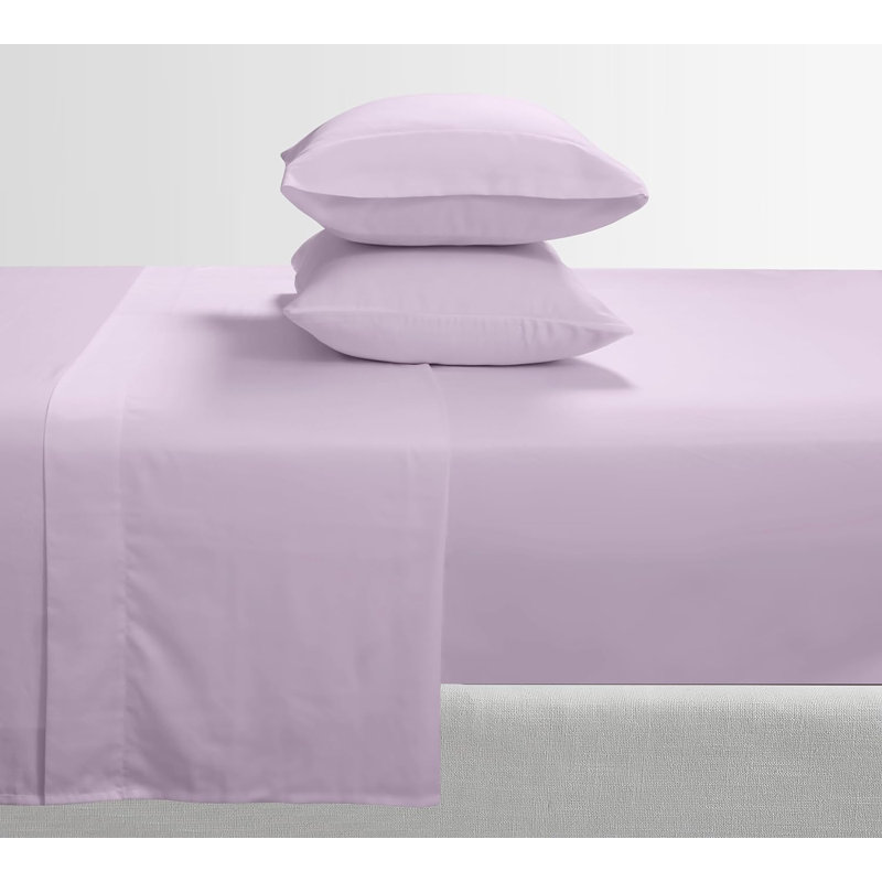 100% Cotton Sheets, 300 Thread Count Percale Weave Bedding, 16" Deep Pocket, Green, Full Sheet Set with 2 Pillowcases