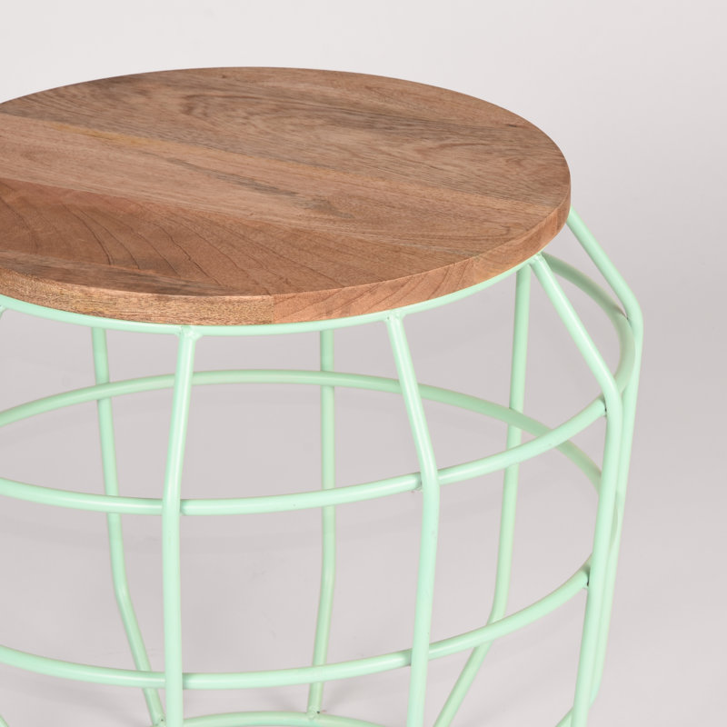 Hodges Frame Coffee Table, H46 x L51 x W51cm, Mint Green