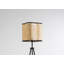 Lampe trépied 55 po Gal - rotin bohémien + abat-jour en velours - salon, chambre à coucher, nursey