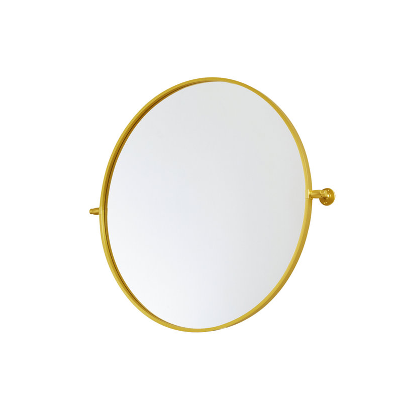 Belfield Metal Wall Mirror, Gold, 30" x 30"