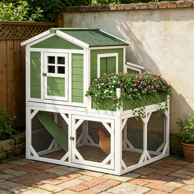 Poulaillers résistants aux intempéries, poulailler compact en bois pour le jardin