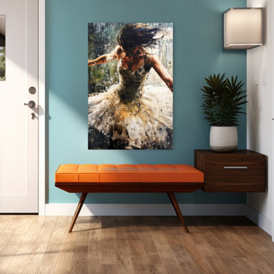 «Dynamic Ballerina Splash Contemporary Contemporary Dramatic Modern Landscape Nature», art mural