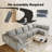168.5" Modular Sectional Sofa, Oversized U-Shaped Minimalist Couches with 3 Middle Seats  Chaise, Modern Deep Seat Convertible Sleeper Sofa, Cloud Plush Corduroy Fabric,7 Seater-55686121