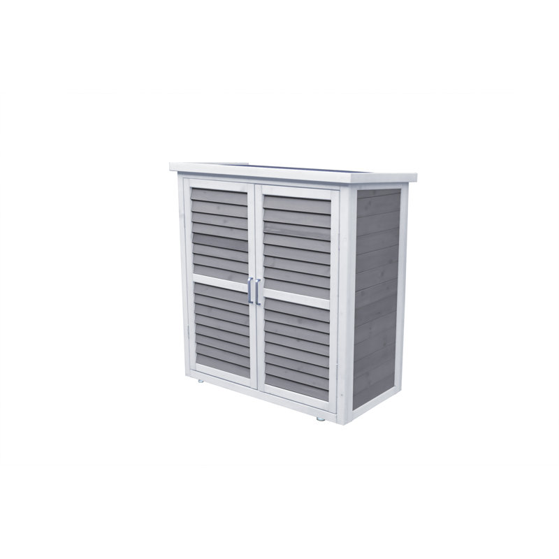 Leco MOMO 87cm W Water Resistant Fir Manufactured Wood Lockable Cabinet Deck Box