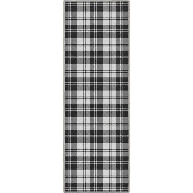 Tapis noir à tissage plat Kehr, Tapis de couloir 2 pi x 5 pi