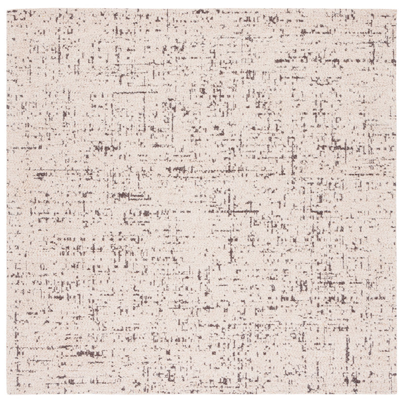 Classic Vintage Hand Woven Performance Abstract Rug, Square 6'