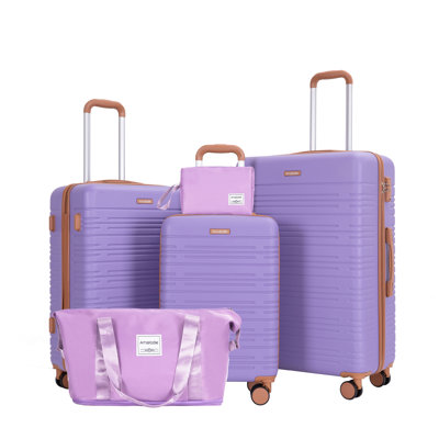 5-Piece Hard Shell Spinner Luggage Set with TSA Lock and Expandable Design