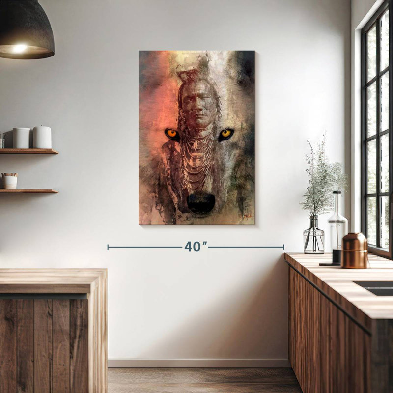 Wolf, 39" H x 26" W