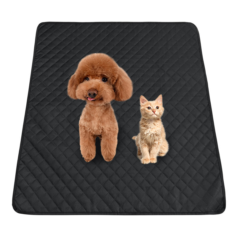 Tapis / coussin pour animal de compagnie robuste et imperméable lavable, 34 po x 36 po, Noir