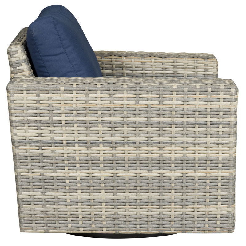 Montclair Outdoor Swivel Armchair, Tidalwave Navy