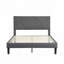 Lit plateforme en tissu d'ameublement