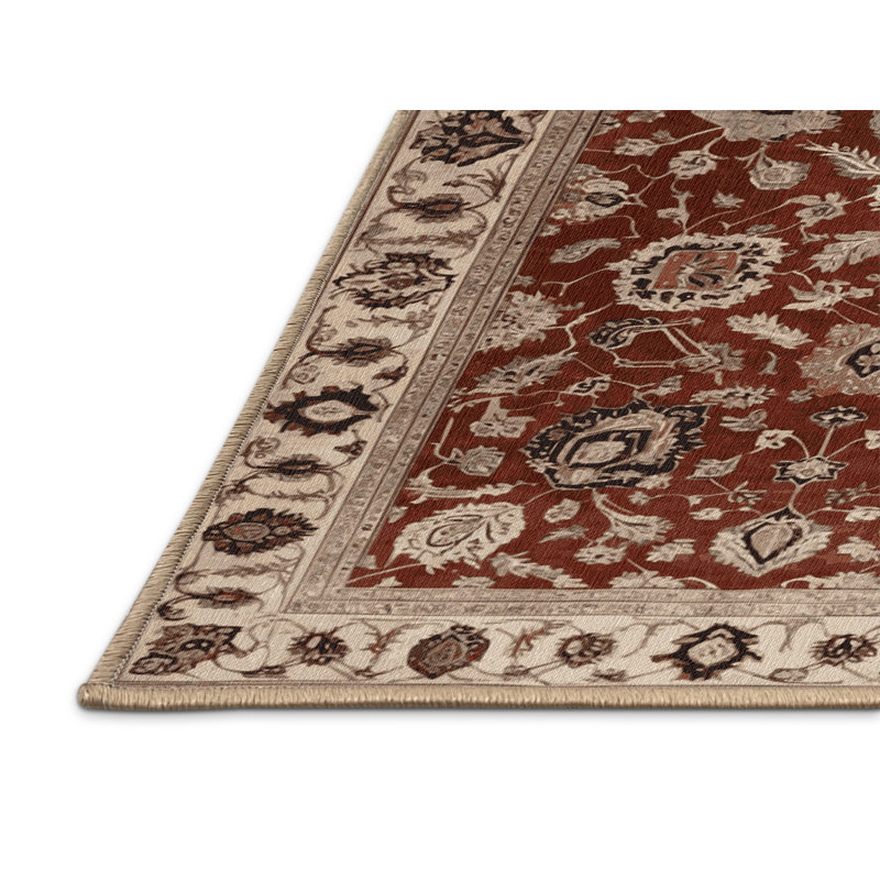 Tapis brun lavable à la machine, Rectangle de 5 pi x 8 pi